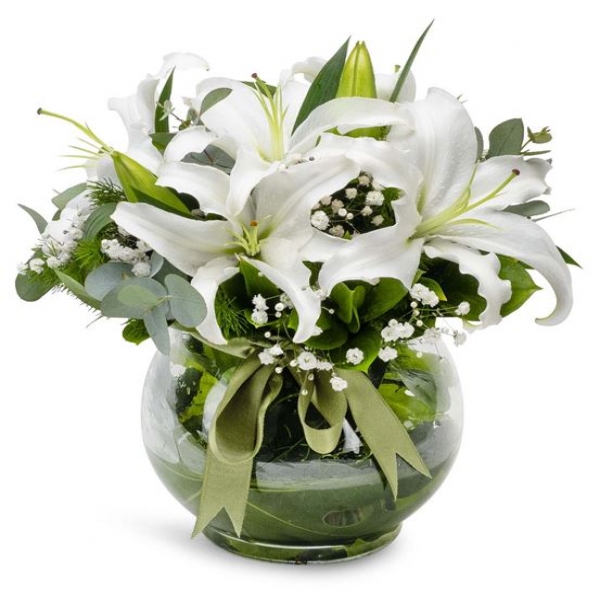  Muratlı Çiçek Siparişi CAM FAUNUSTA LİLYUM  ARANJMANI