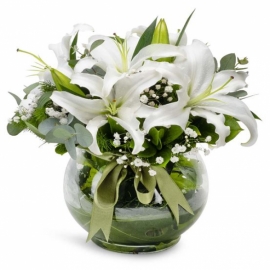  Muratlı Çiçek Siparişi CAM FAUNUSTA LİLYUM  ARANJMANI